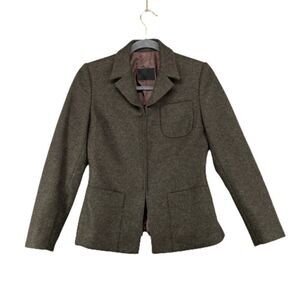 Divina Italian Blazer Wool Blend Size 8 Brown